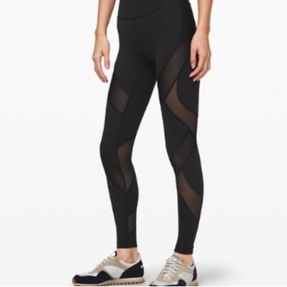 Lululemon Wunder Under HR 28" *Tech Mesh leggings. Sold out online! NWOT